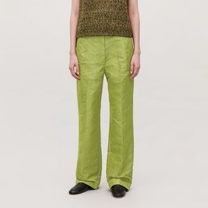 COS moire green pants
